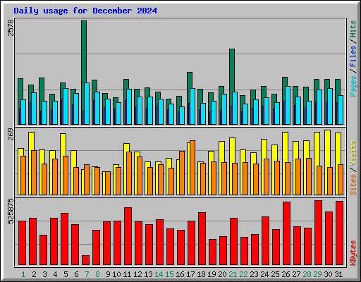 Daily usage for December 2024