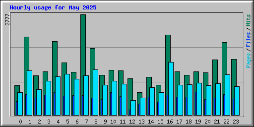 Hourly usage for May 2025